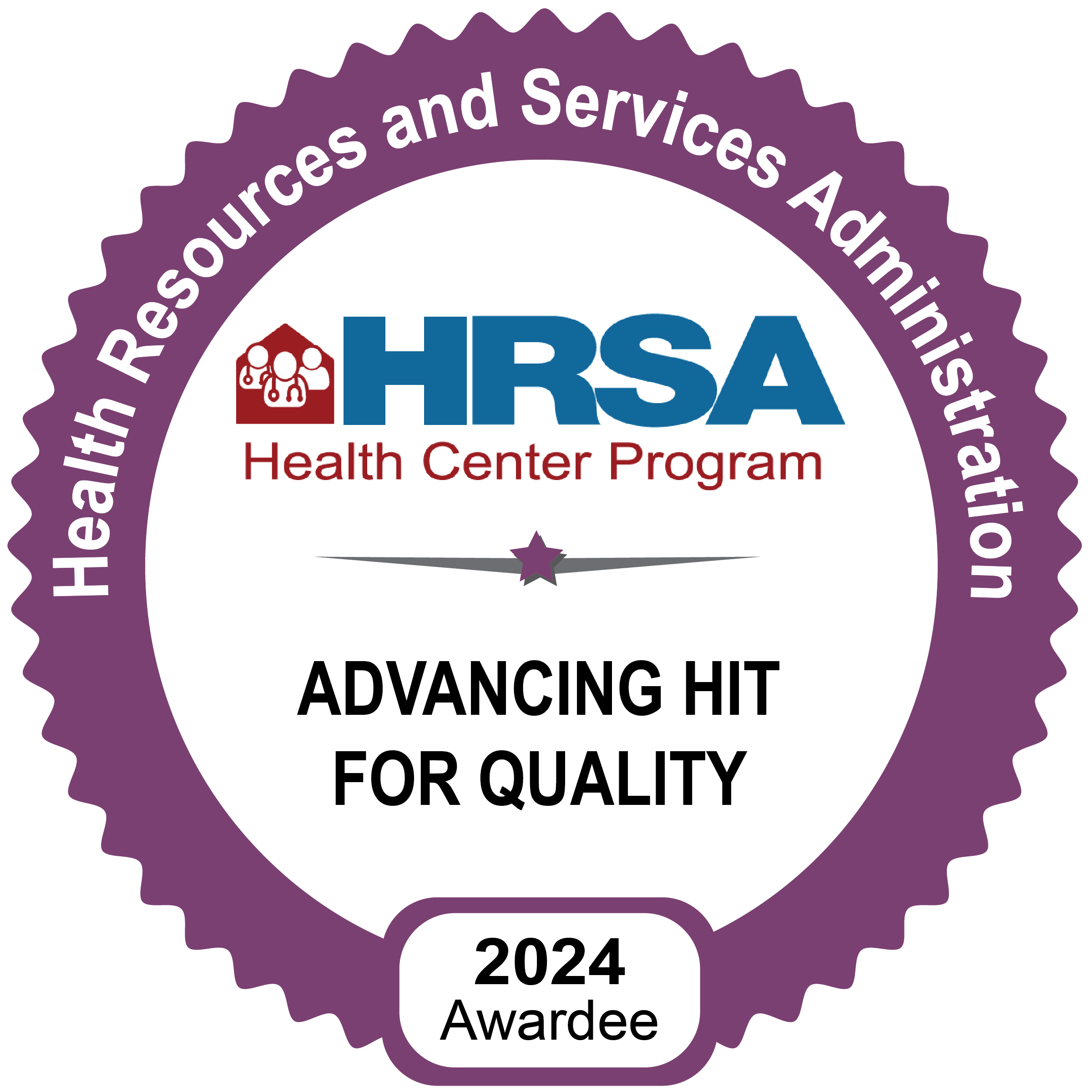 Advancing Hit for Quality 2024 Awardee Badge