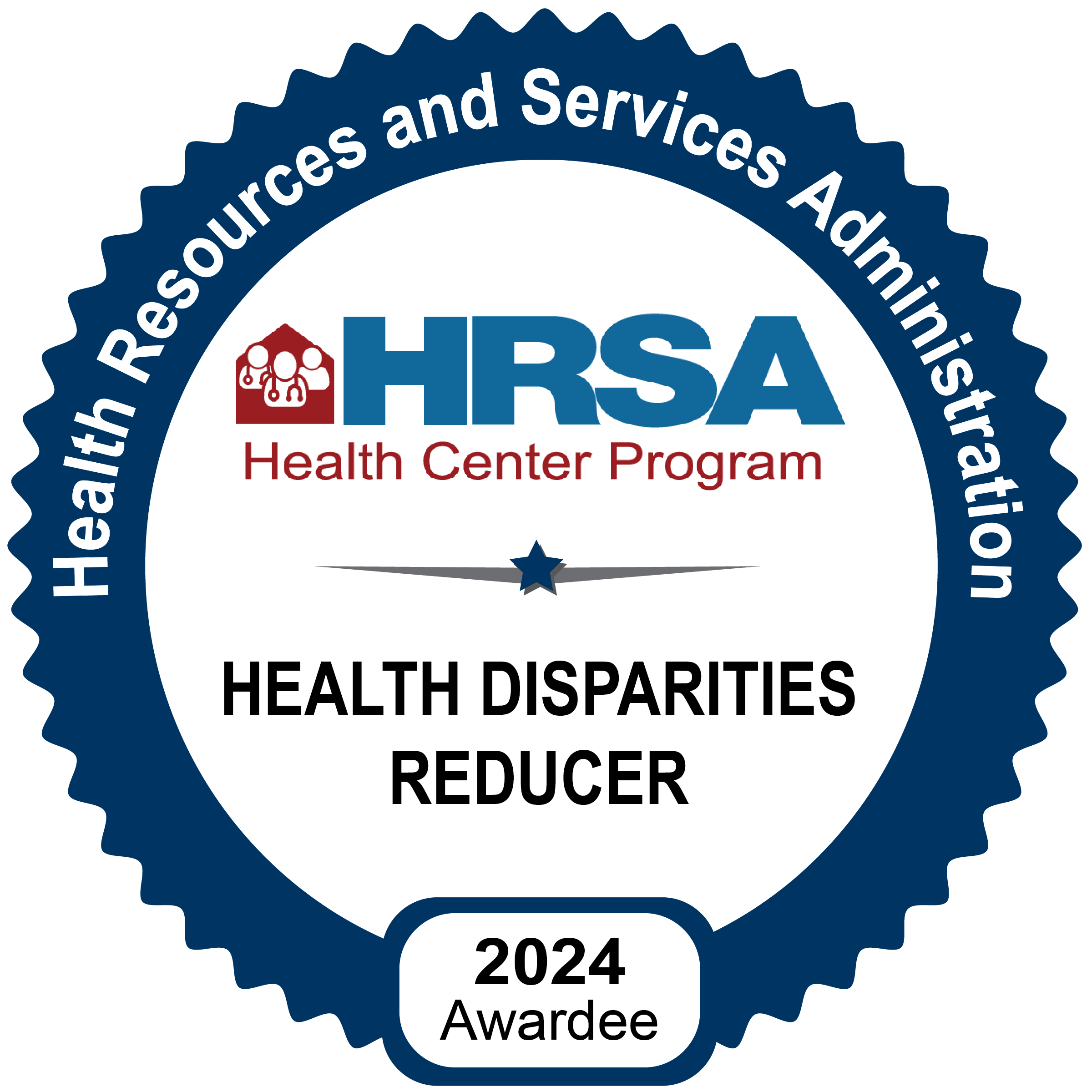 Health Disparities Reducer 2024 Awardee Badge