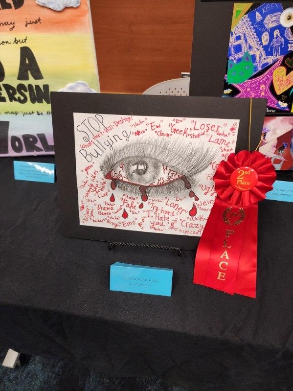 2nd Place: Nymara Gideon, 8th Grade, “Stained Glass”